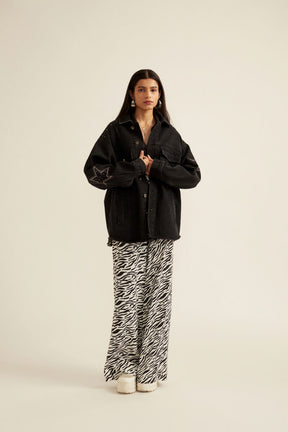 Balenciaga FW18 AW18 Oversized Denim Fur Jacket | Grailed